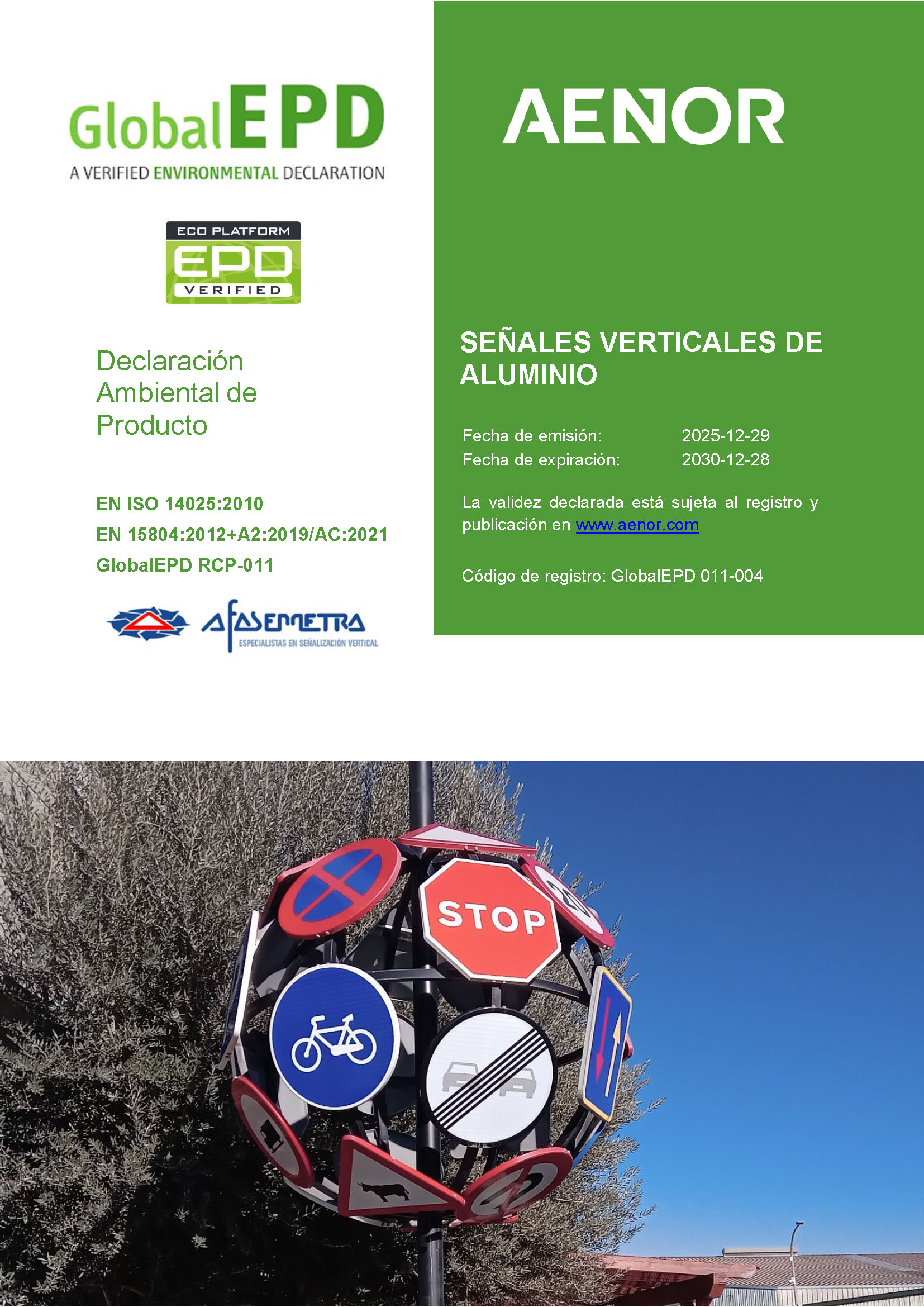 GlobalEPD 011 004 Afasemetra Senales Aluminio Pagina 01